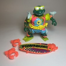 Vintage TMNT Mike The Sewer Surfer Complete 1990 Playmates