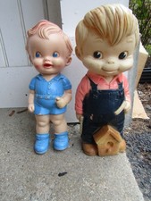 Vintage 2 PC lot of 1960s Era Rubber Squeaker Child Toys 2 Boys