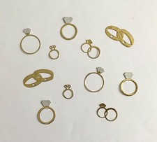 Assorted Die-cut Wedding Rings: embellishments cardmaking toppers & scrapbooking