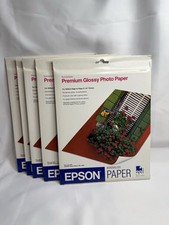 Epson Premium Glossy Photo Paper 8 x 10 20 Sheets White S041465 LOT of 5 READ
