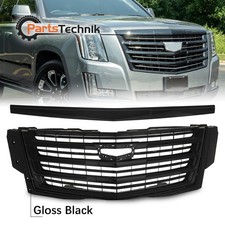 Black Front Grille Hood Trim Molding For 2015-2020 Cadillac Escalade Platinum