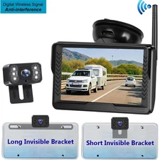 2.4G Wireless LED Night Vision Rear View Backup Camera with Digital 4.3" Monitor