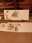 Lot 5 Civil War Envelopes/covers Ellsworth, Canon, Flags, and Ship. Originals