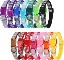 14pcs Puppy Collars Litter Adjustable Whelping Puppy Collars Soft Nylon Id