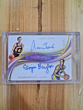 2019 Panini Immaculate Collection Dual Auto Jerry West Elgin Baylor #/25 Lakers