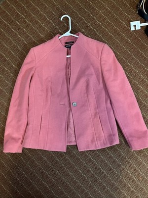 Ladies Jones New York All Weather Petal Pink Lined Coat. Medium. So Cute. Button