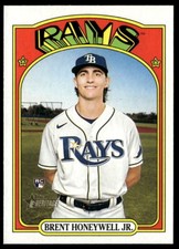 2021 Topps Heritage #523 Brent Honeywell Jr. Tampa Bay Rays