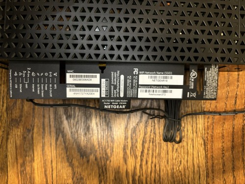 Netgear Wi-Fi Cable Modem Router C6300 AC1750, Dual Band Gigabit, In Black Color - Picture 7 of 8