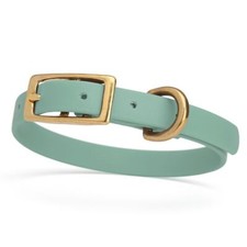 Dog Pet Collar with Brass Hardware Size XS W 1/2 L 9 - 12 Sage Green