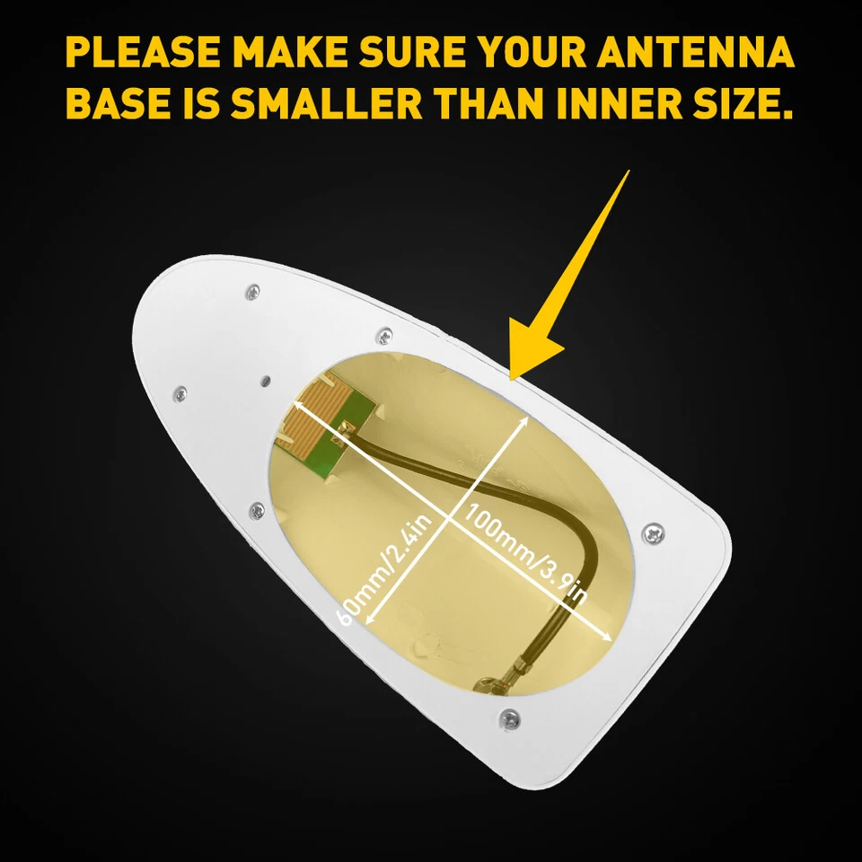 Antena de techo de coche aleta de tiburón antena señal de radio FM/AM automática para Audi Dodge Chevy Foto 4 de 4