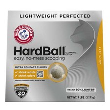 Hardball Lightweight Cat Litter, Multi-Cat Litter, No-Mess Scooping, 7 lb