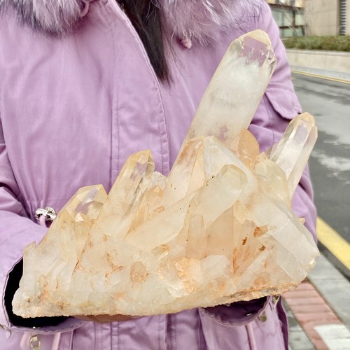 5.57LB Natural Rare Beautiful Red skin QUARTZ Cluster Crystal Specimen - 第 6/12 張圖片