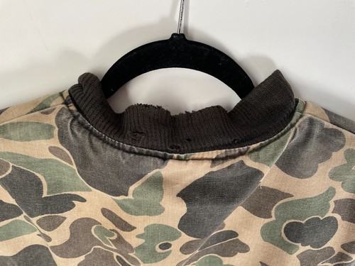 Vintage Walls Duck Camo Reversible Blaze Orange Hunting Vest Men Distressed - Picture 6 of 8