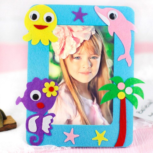 6 Stück Vlies DIY Fotorahmen Cartoon Handmade Collage Bilderrahmen Kit - Bild 11 von 12