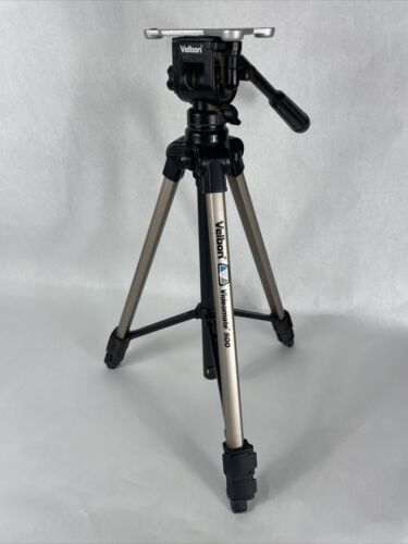 Velbon Videomate 500 Tripod with Mount Base, Broken Piece See Pics