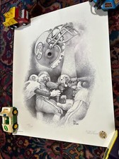 San Francisco 49ers Bill Dotson Signed Super Bowl Lithograph 1995 #248/5000