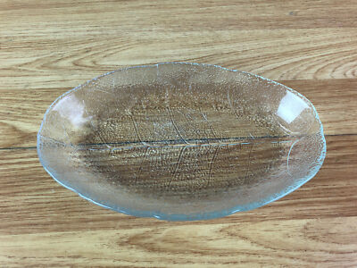 Vintage Arcoroc Frankreich Espe Blatt ovale Platte 8'' quer 