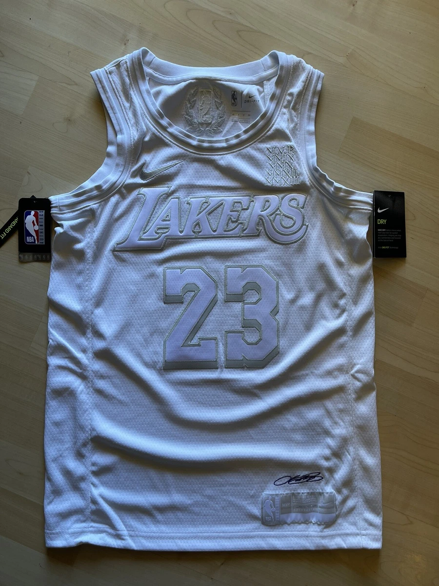 NEW Nike Lakers LeBron James Jersey White Authentic Stitched 52 XL  CT4206-100