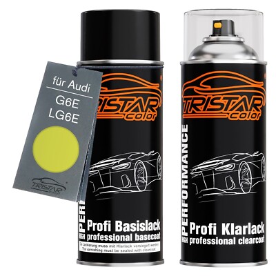 Autolack Spraydosen Set für Audi G6E LG6E Mamba Green Basislack Klarlack