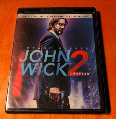John Wick Chapter 2 4K Ultra Hd blu-ray Keanu Reeves  Common  Laurence Fishburne