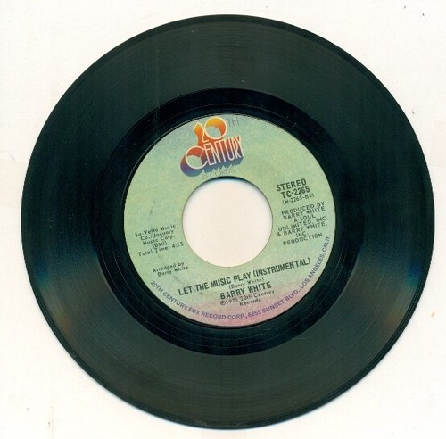VINTAGE RECORD-45 rpm-BARRY WHITE-LET THE MUSIC PLAY-INSTRUMENTAL - Picture 2 of 2
