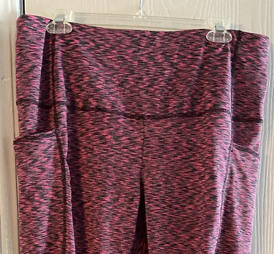 Chico's Pink Black Zenergy Space Dye Stretch Pull On Pocket