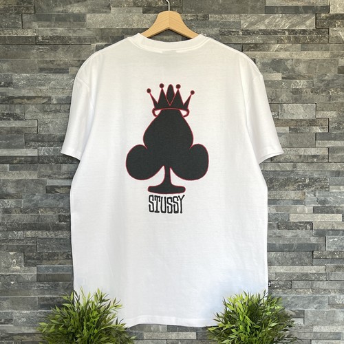 STUSSY CORONA Spade T-SHIRT BIANCA 