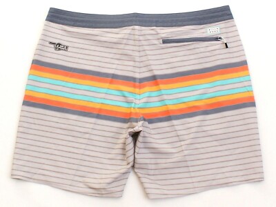 Billabong Gray Stripe Lo Tides Boardshorts Swim Trunks Men's NEW