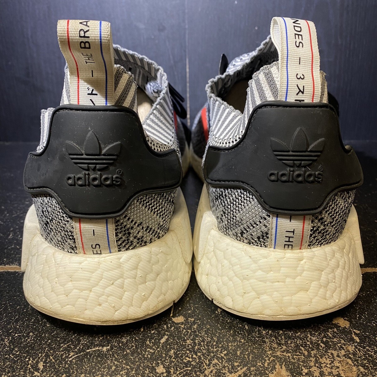 Adidas NMD R1 Tri Colors Stripes White Size 12 | eBay
