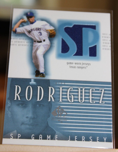 TWO CARD LOT: ALEX RODRIGUEZ GW Jsys from 2002 SP Game Jsy & 2001 SP Game Used!