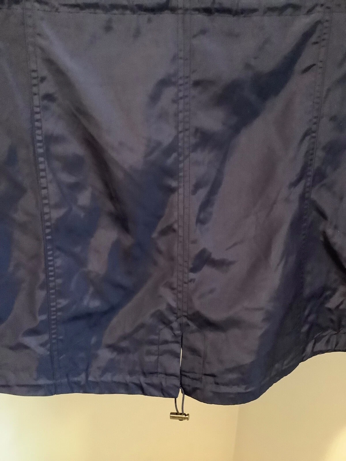 Giacca antipioggia donna Michael Kors blu tasche a scatto zip Taglia Large