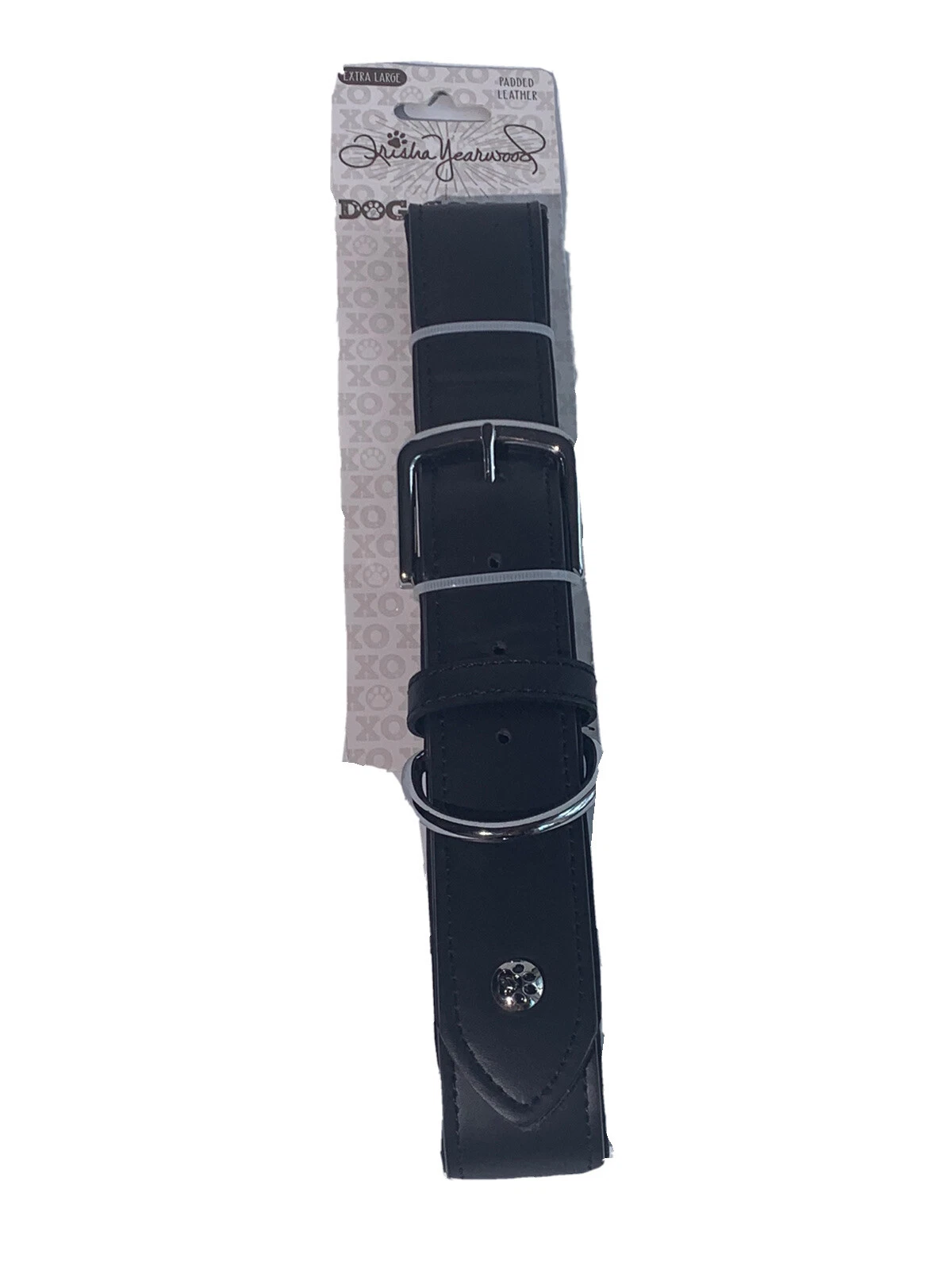 trisha yearwood pet collection padded dog collar black XL