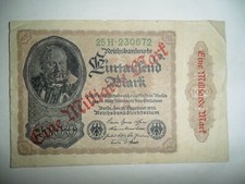 BANCONOTA ANTICA 1 MILLIARDE REICHSMARCK GERMANIA 1922 SPL RARA SOVRASTAMPATA