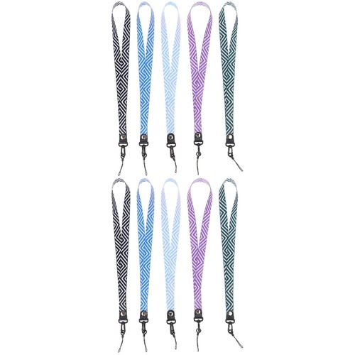Set of 2 Lanyard Keychain Work Neck Lanyards for Id Badges Cards - Zdjęcie 3 z 6