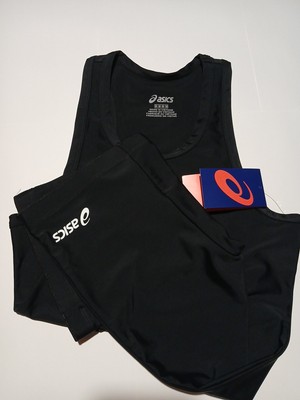 ASICS Men's Solid Modified Singlet Black Size M