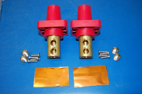 Marinco CL Series CL40FRB-C .OEM Female Inlet Panel Mounts (RED) Lot of 2