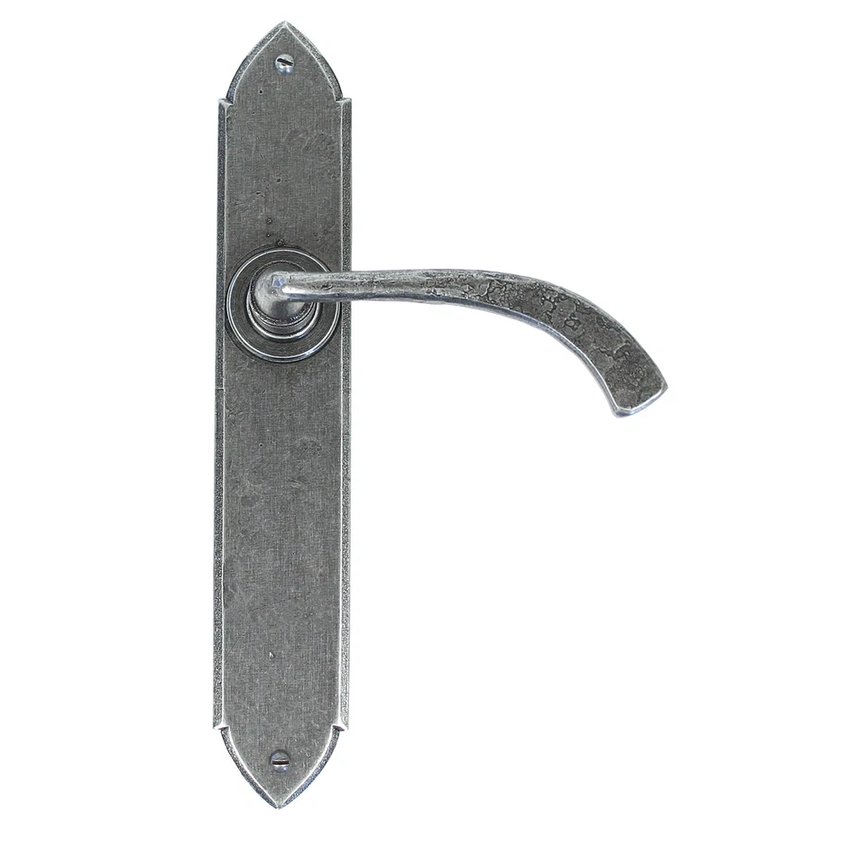 From The Anvil Gothic Curved Door Handle on Backplate - Image 2 of 4