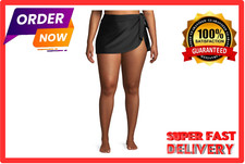 Time and Tru Women's Plus Size Swimsuit Skirt Black SIZE 1X       --A33--