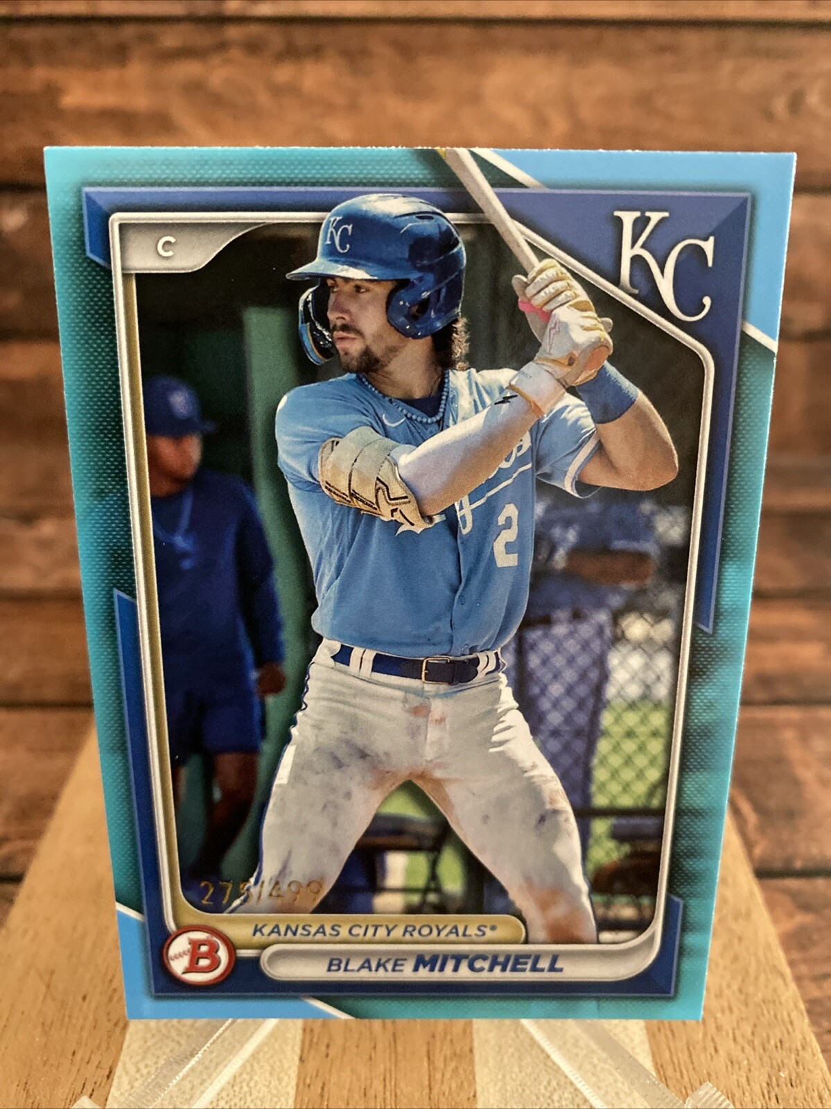2024 Bowman Blake Mitchell BP-117 Sky Blue Paper /499 | Kansas City Royals