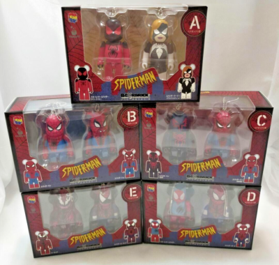 Bearbrick x Spider Man Spider Complete Set of 5 Be@rbrick