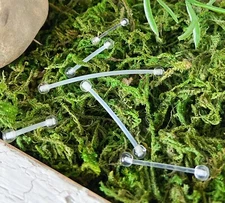 1pc Pregnancy Flexible Belly Retainers w/ Clear Acrylic Ends -18 sizes available