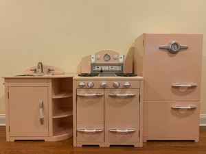 Pottery Barn Retro Kitchen Toy Set Pink Ebay
