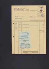 MAGDEBURG, Rechnung 1937, PANSA' sche Buchdruckerei H. Otto