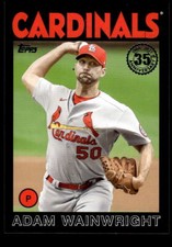 2021 Topps Update Adam Wainwright 1986 Topps 35th Anniversary Black #/299