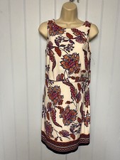 Vince Camuto Sleeveless Pullover Floral Lined Sheath Dress Size 4