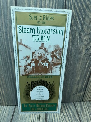 Vintage 1974 Valley Railroad Scenic Train Excursion Brochure  Essex Connecticut