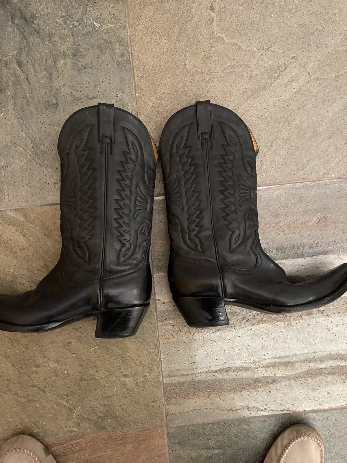 Used Men's Heritage Boot Company Black Cowboy Boots Size 9M eBay