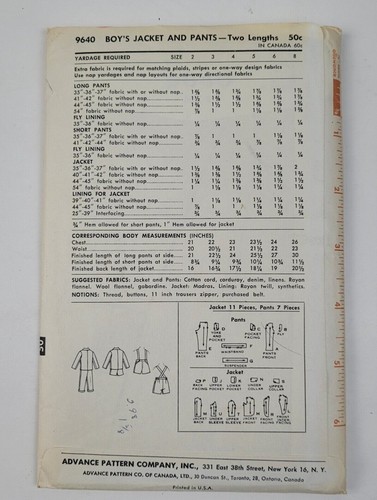 Patrones de costura avanzados vintage años 40 50 60 - para hombre/mujer/niños a tu elección - Imagen 12 de 20
