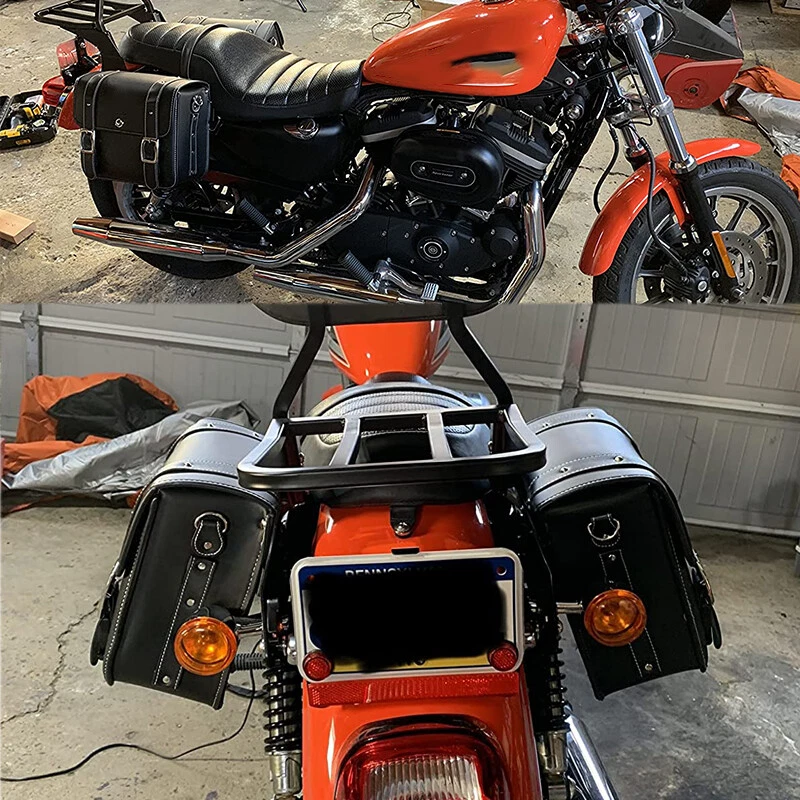 Bolsas de sillín laterales equipaje de cuero para Suzuki Marauder VZ 800 1600 Savage LS 650 Foto 3 de 4