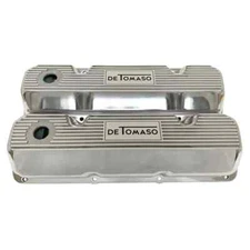 Ford 351 Cleveland De Tomaso Pantera Polished Valve Covers - Style 1, Ansen USA